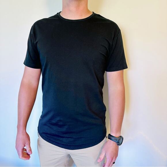 Bylt Premium Basics Lux Men’s Black Short Sleeve Tee Top Medium - Picture 1 of 11